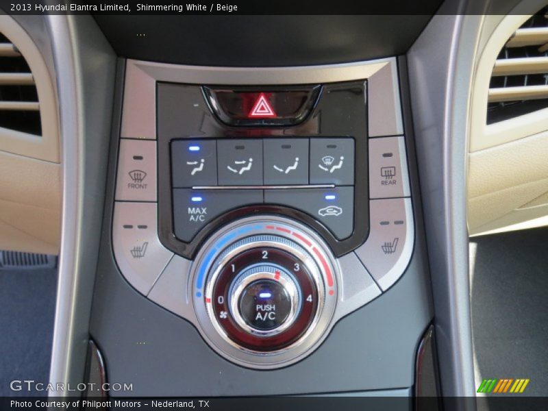 Shimmering White / Beige 2013 Hyundai Elantra Limited