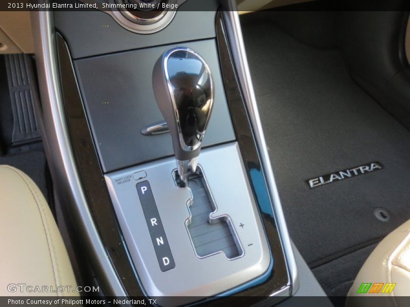 Shimmering White / Beige 2013 Hyundai Elantra Limited