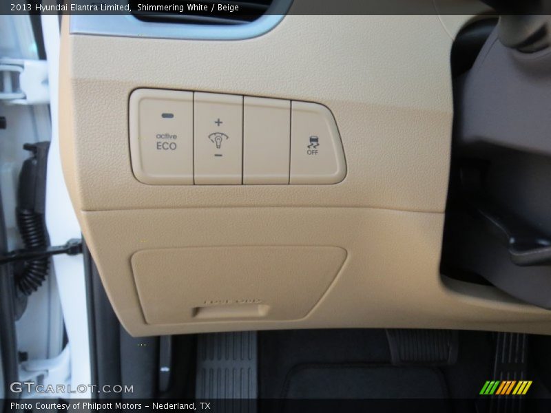 Shimmering White / Beige 2013 Hyundai Elantra Limited