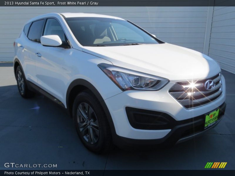 Frost White Pearl / Gray 2013 Hyundai Santa Fe Sport