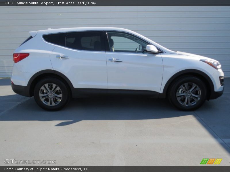 Frost White Pearl / Gray 2013 Hyundai Santa Fe Sport
