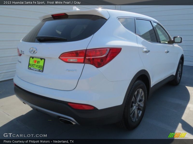 Frost White Pearl / Gray 2013 Hyundai Santa Fe Sport