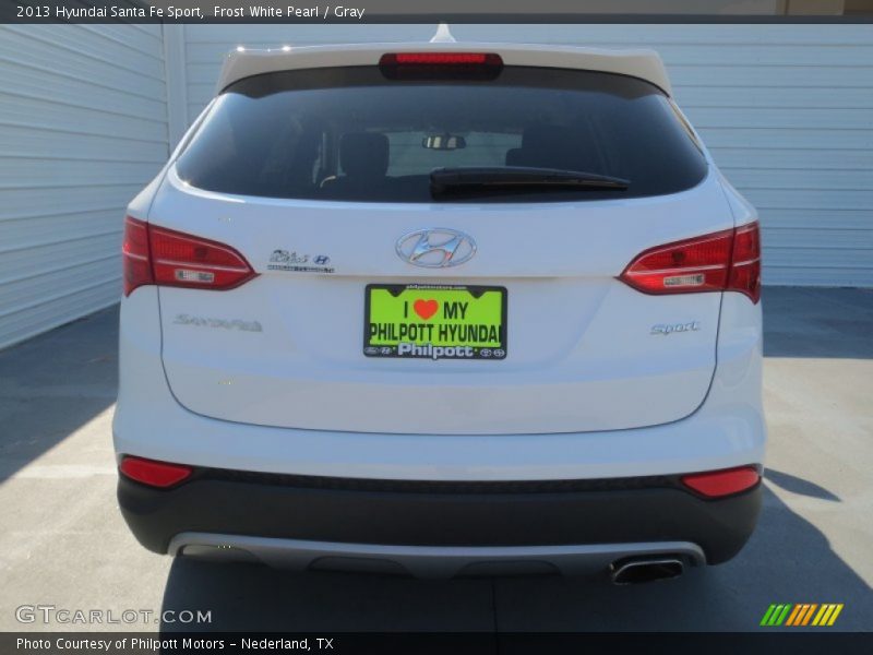 Frost White Pearl / Gray 2013 Hyundai Santa Fe Sport