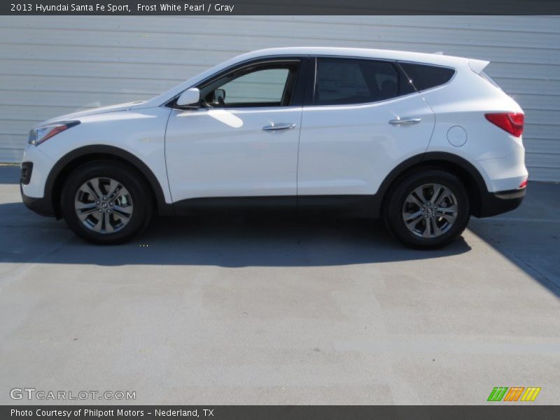 Frost White Pearl / Gray 2013 Hyundai Santa Fe Sport