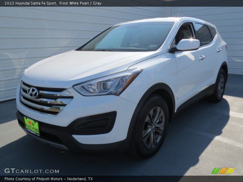 Frost White Pearl / Gray 2013 Hyundai Santa Fe Sport