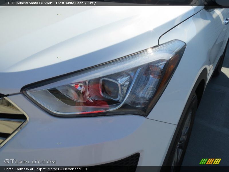 Frost White Pearl / Gray 2013 Hyundai Santa Fe Sport
