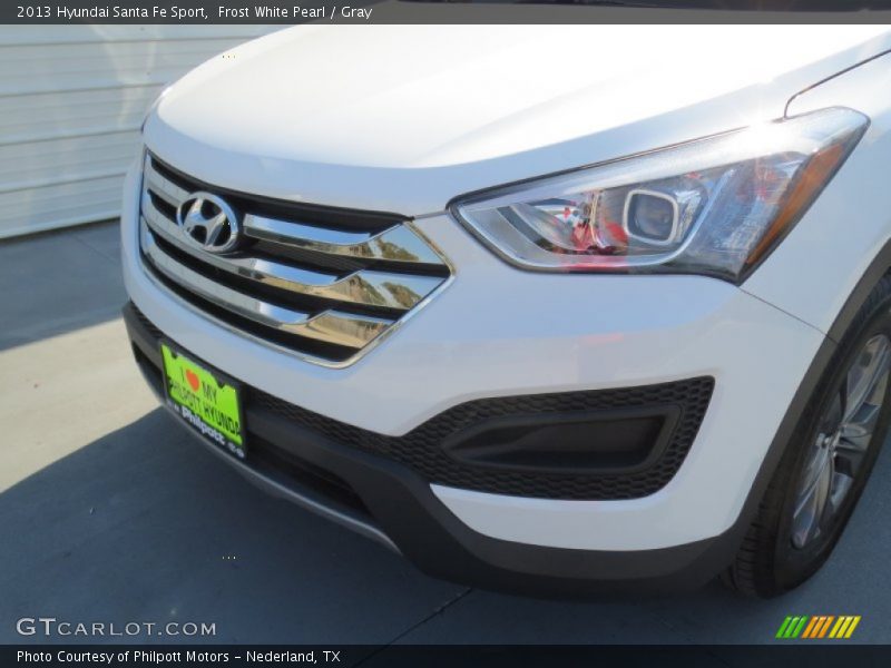 Frost White Pearl / Gray 2013 Hyundai Santa Fe Sport