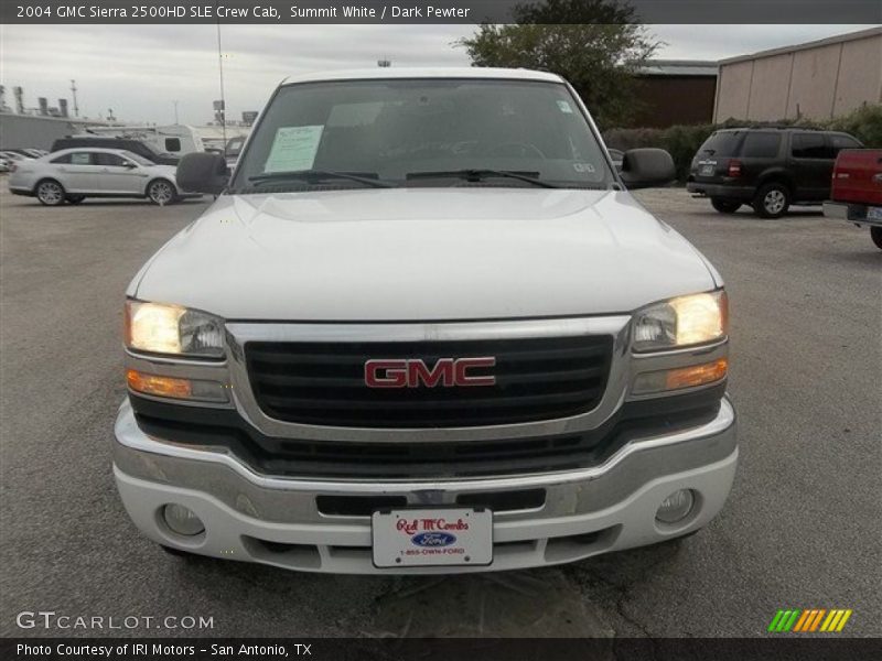 Summit White / Dark Pewter 2004 GMC Sierra 2500HD SLE Crew Cab