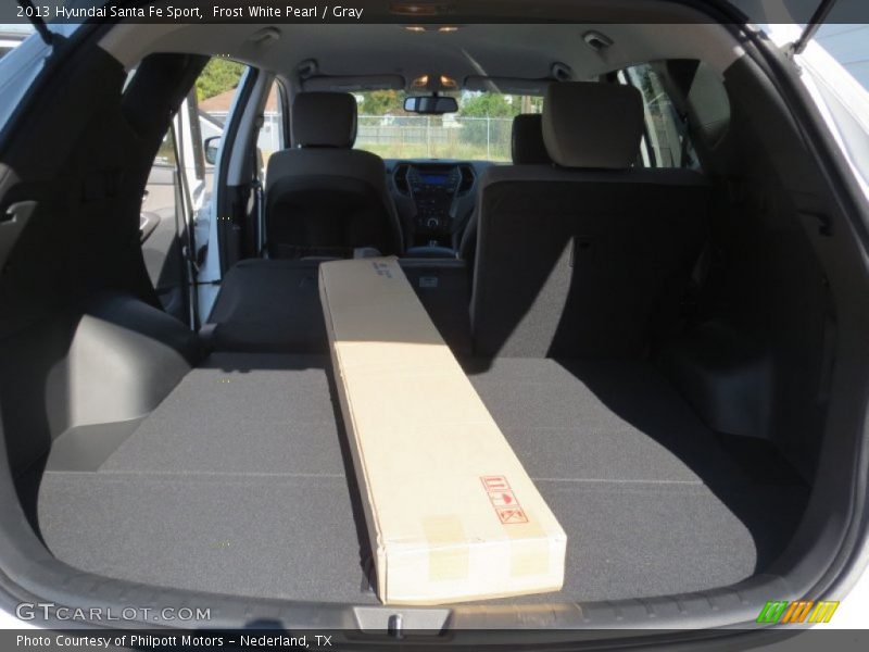 Frost White Pearl / Gray 2013 Hyundai Santa Fe Sport