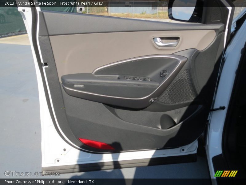 Frost White Pearl / Gray 2013 Hyundai Santa Fe Sport