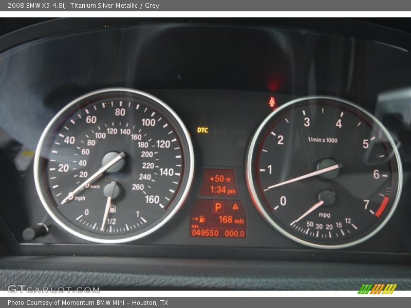 Titanium Silver Metallic / Grey 2008 BMW X5 4.8i