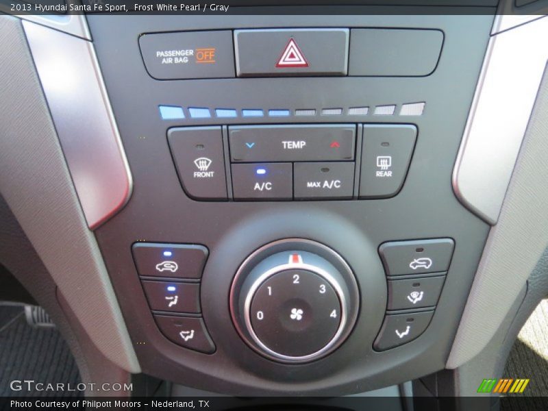 Frost White Pearl / Gray 2013 Hyundai Santa Fe Sport
