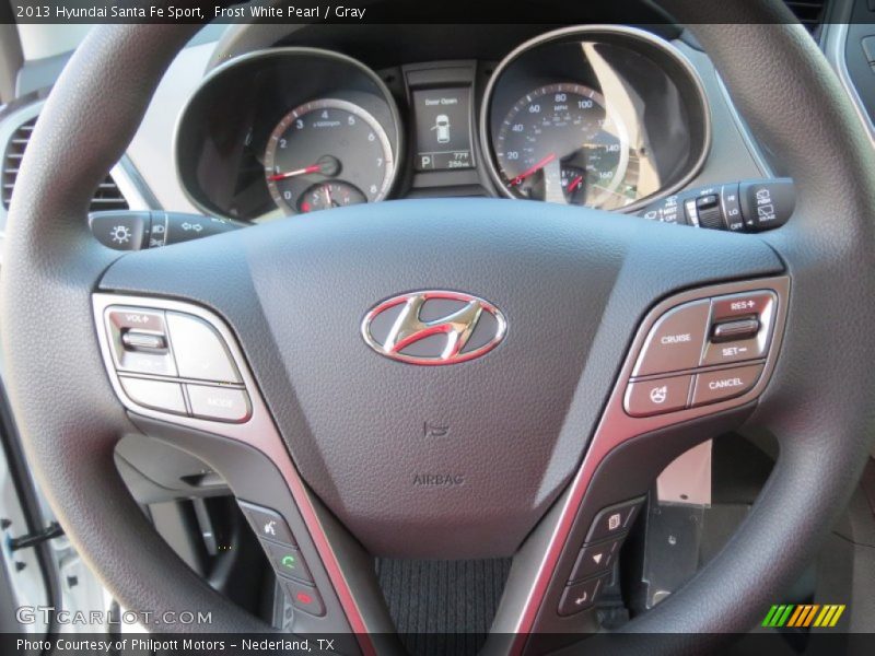 Frost White Pearl / Gray 2013 Hyundai Santa Fe Sport