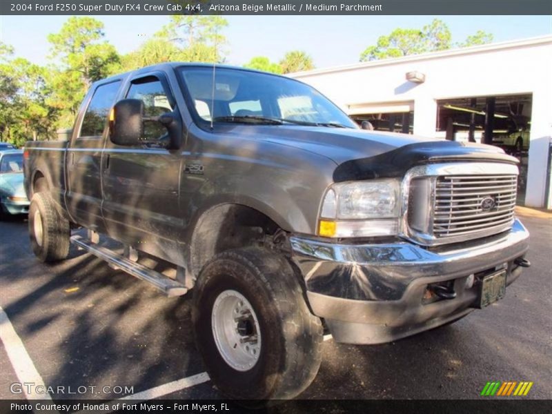 Arizona Beige Metallic / Medium Parchment 2004 Ford F250 Super Duty FX4 Crew Cab 4x4