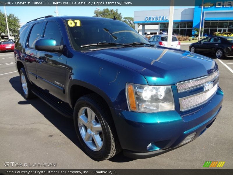 Bermuda Blue Metallic / Light Cashmere/Ebony 2007 Chevrolet Tahoe LTZ