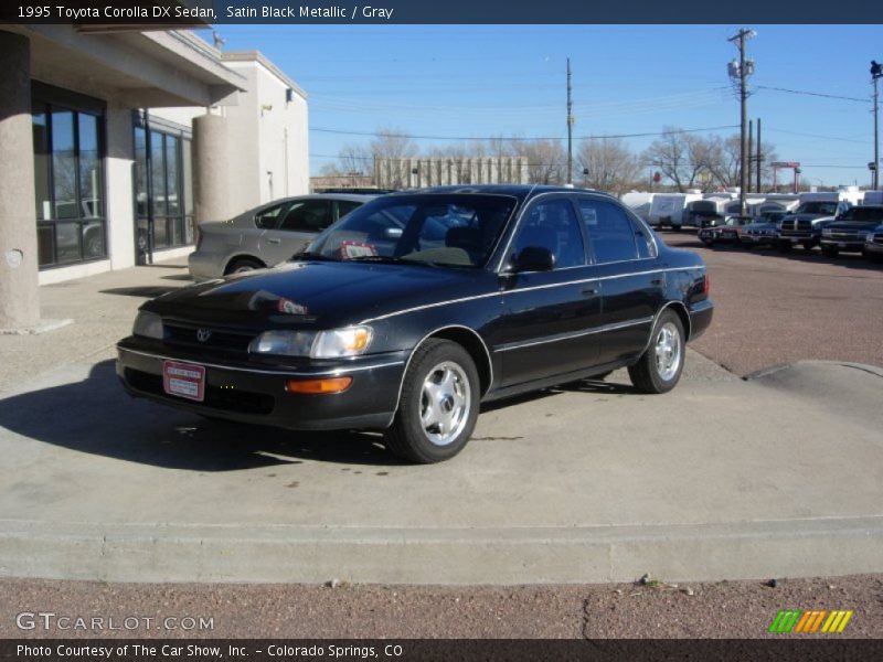 Satin Black Metallic / Gray 1995 Toyota Corolla DX Sedan