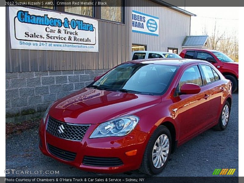 Crimson Red Metallic / Black 2012 Suzuki Kizashi S AWD