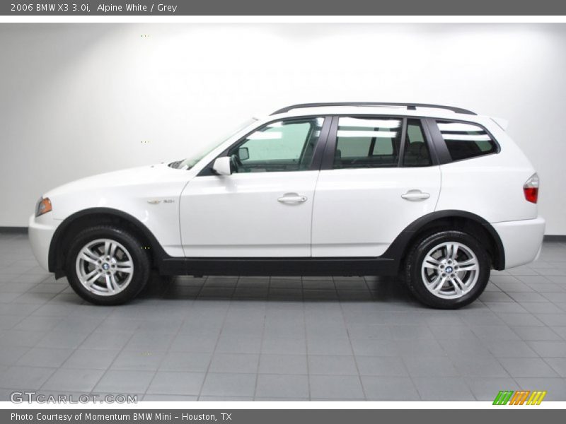 Alpine White / Grey 2006 BMW X3 3.0i