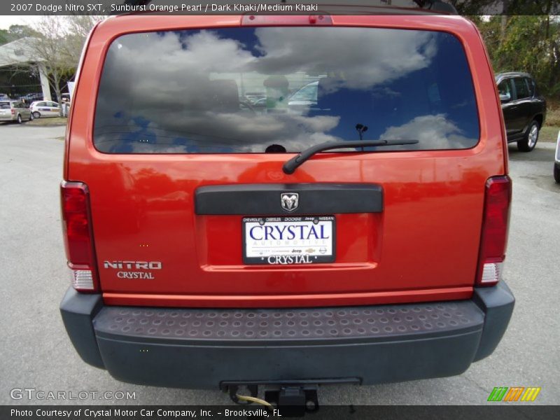 Sunburst Orange Pearl / Dark Khaki/Medium Khaki 2007 Dodge Nitro SXT