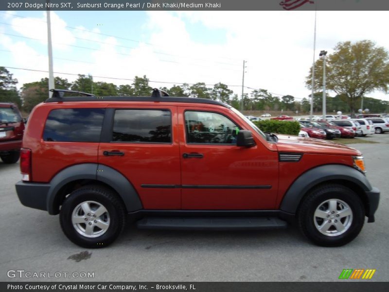 Sunburst Orange Pearl / Dark Khaki/Medium Khaki 2007 Dodge Nitro SXT