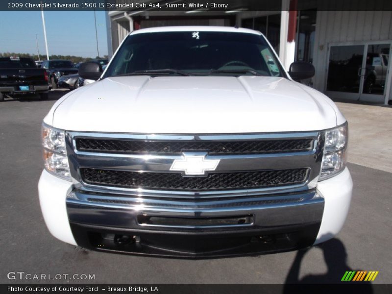 Summit White / Ebony 2009 Chevrolet Silverado 1500 LS Extended Cab 4x4