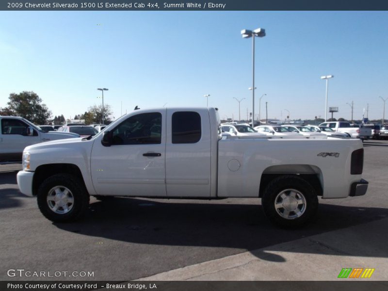 Summit White / Ebony 2009 Chevrolet Silverado 1500 LS Extended Cab 4x4