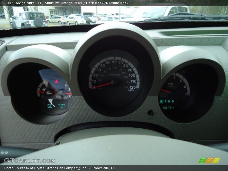 Sunburst Orange Pearl / Dark Khaki/Medium Khaki 2007 Dodge Nitro SXT