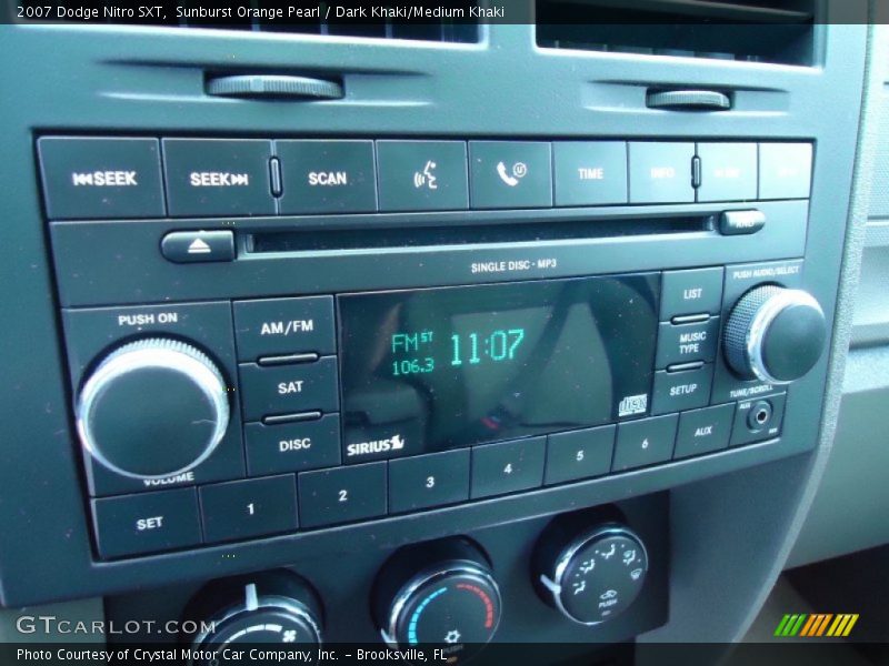 Sunburst Orange Pearl / Dark Khaki/Medium Khaki 2007 Dodge Nitro SXT