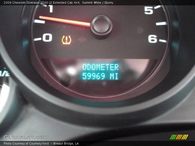 Summit White / Ebony 2009 Chevrolet Silverado 1500 LS Extended Cab 4x4