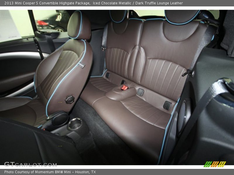 Rear Seat of 2013 Cooper S Convertible Highgate Package