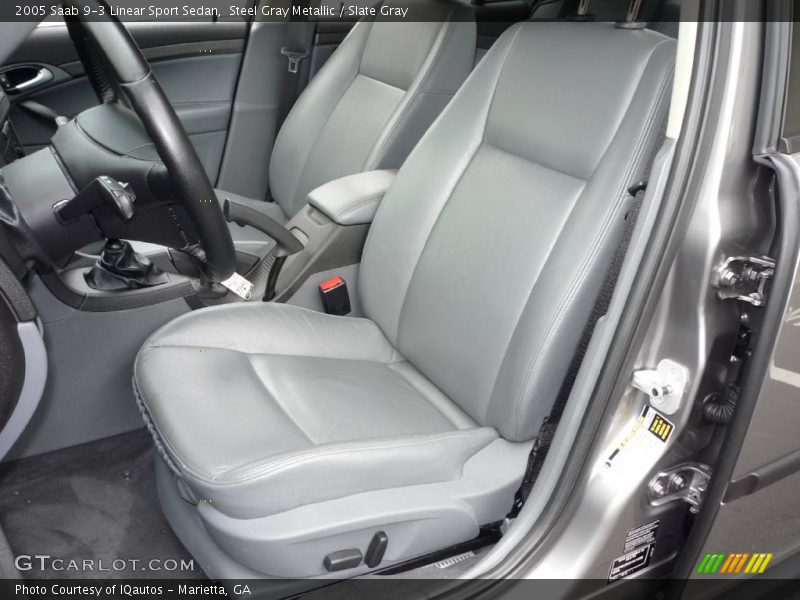 Steel Gray Metallic / Slate Gray 2005 Saab 9-3 Linear Sport Sedan