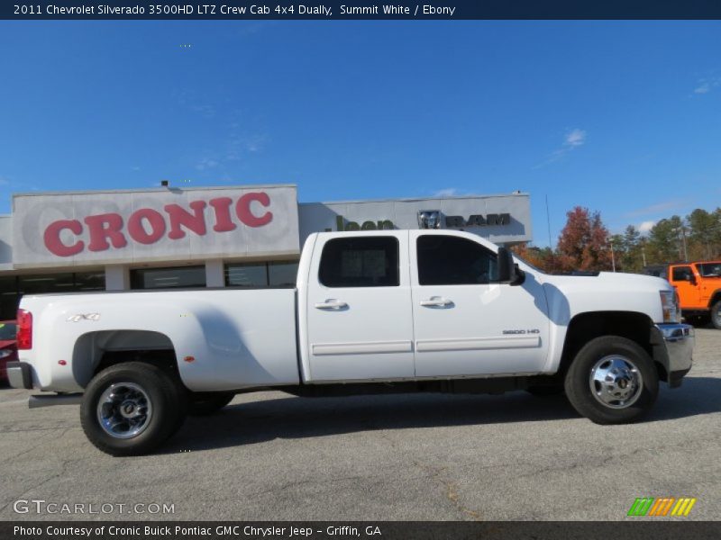 Summit White / Ebony 2011 Chevrolet Silverado 3500HD LTZ Crew Cab 4x4 Dually