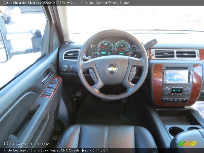 Summit White / Ebony 2011 Chevrolet Silverado 3500HD LTZ Crew Cab 4x4 Dually