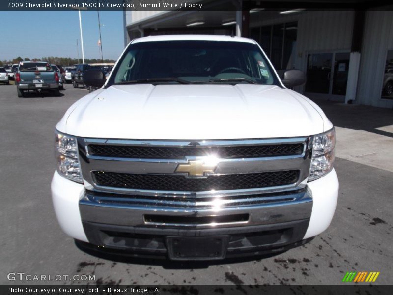 Summit White / Ebony 2009 Chevrolet Silverado 1500 LS Crew Cab