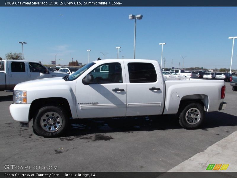 Summit White / Ebony 2009 Chevrolet Silverado 1500 LS Crew Cab