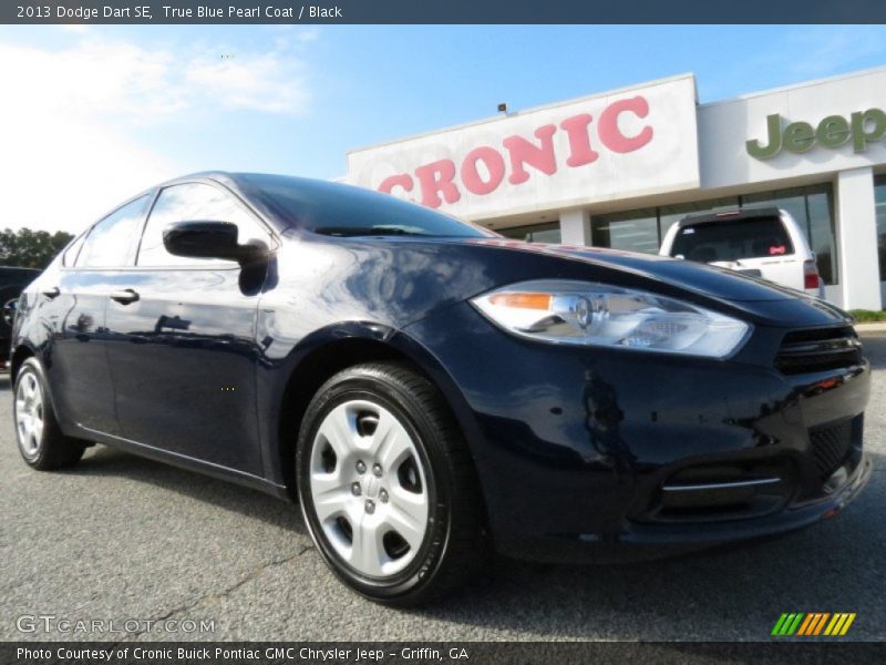 True Blue Pearl Coat / Black 2013 Dodge Dart SE