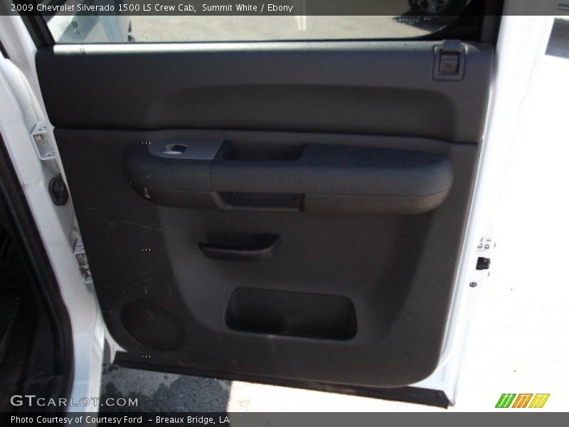 Summit White / Ebony 2009 Chevrolet Silverado 1500 LS Crew Cab