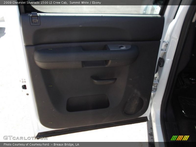Summit White / Ebony 2009 Chevrolet Silverado 1500 LS Crew Cab