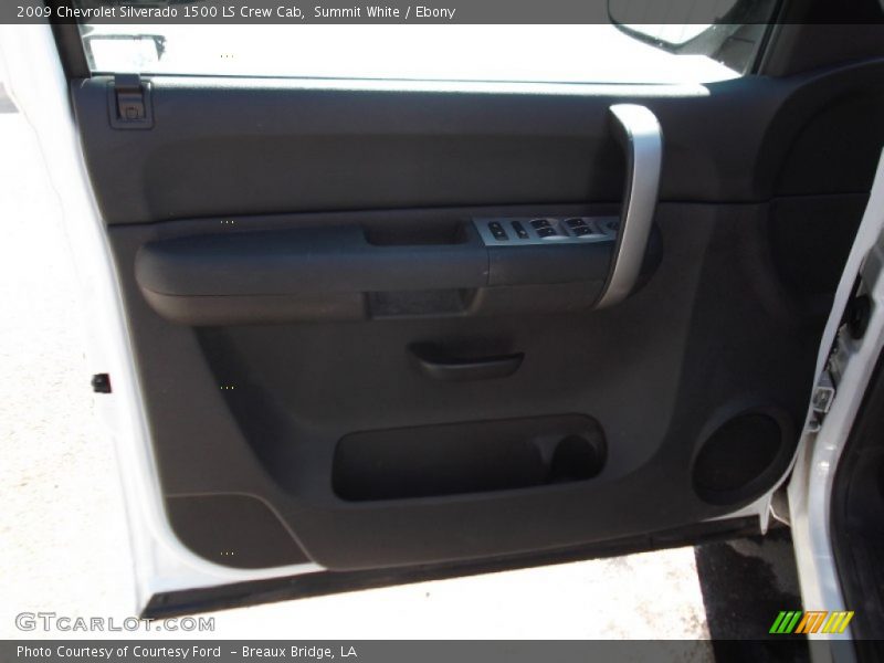 Summit White / Ebony 2009 Chevrolet Silverado 1500 LS Crew Cab