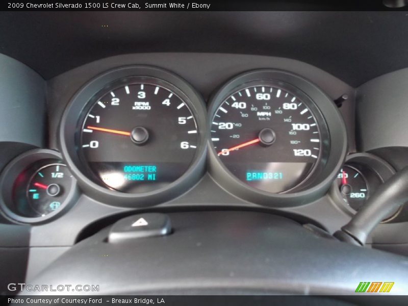 Summit White / Ebony 2009 Chevrolet Silverado 1500 LS Crew Cab