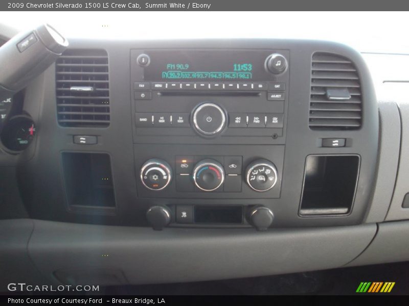 Summit White / Ebony 2009 Chevrolet Silverado 1500 LS Crew Cab