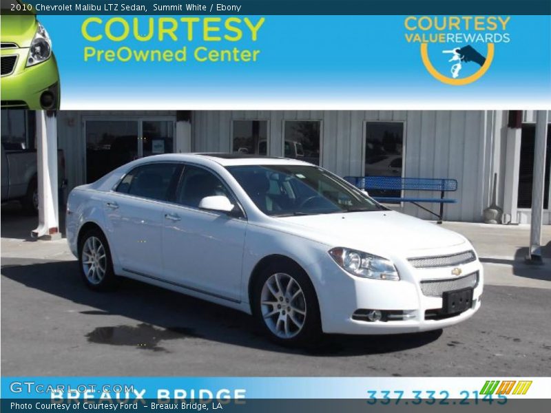 Summit White / Ebony 2010 Chevrolet Malibu LTZ Sedan