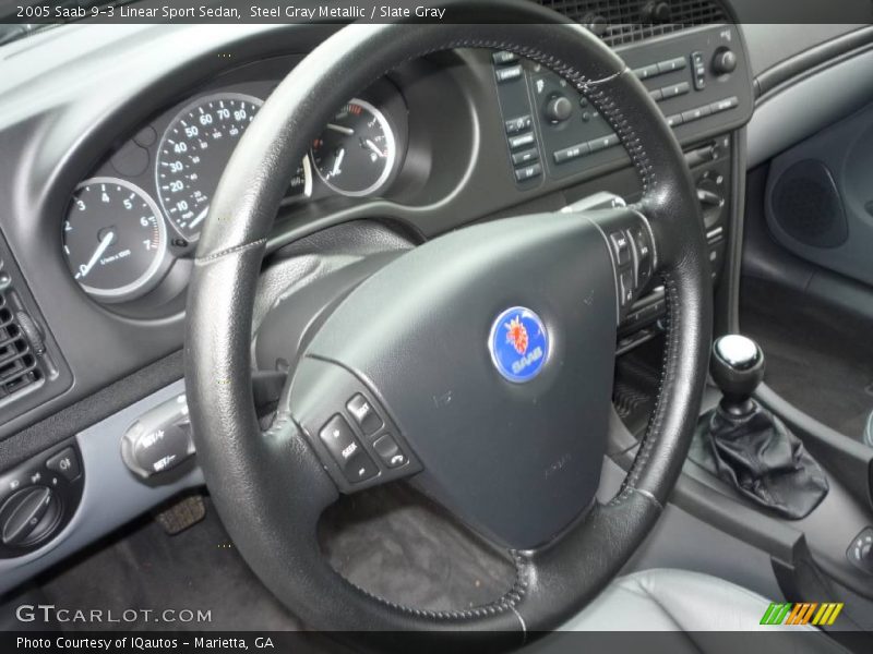 Steel Gray Metallic / Slate Gray 2005 Saab 9-3 Linear Sport Sedan