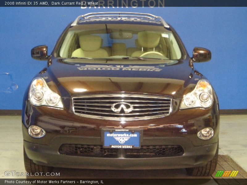 Dark Currant Red / Wheat 2008 Infiniti EX 35 AWD