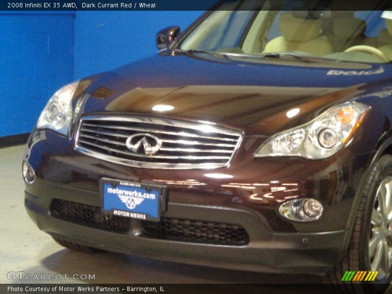 Dark Currant Red / Wheat 2008 Infiniti EX 35 AWD