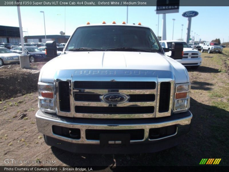 Oxford White / Medium Stone 2008 Ford F350 Super Duty XLT Crew Cab 4x4 Dually