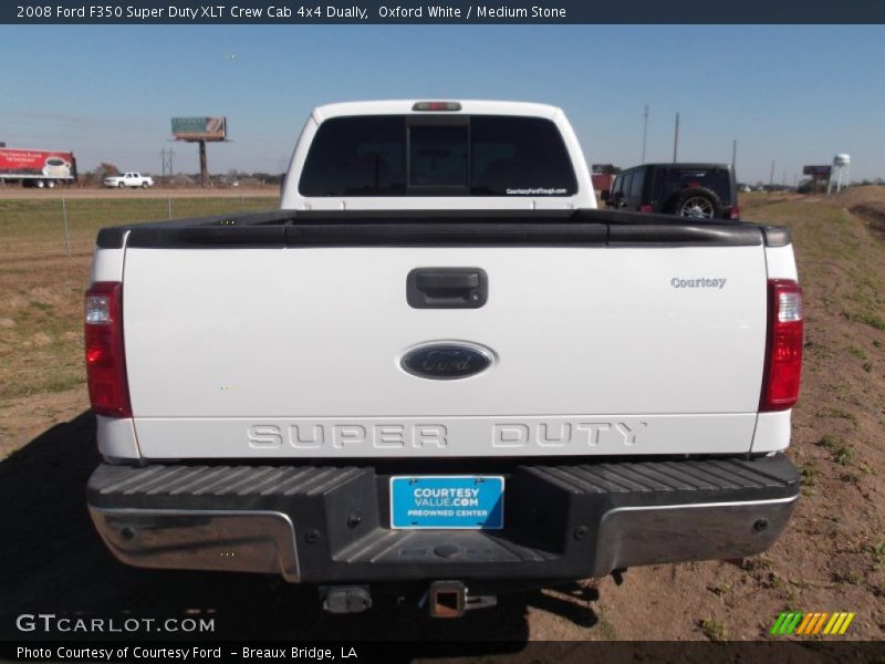 Oxford White / Medium Stone 2008 Ford F350 Super Duty XLT Crew Cab 4x4 Dually