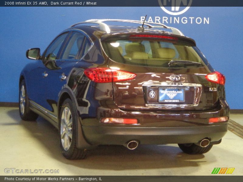 Dark Currant Red / Wheat 2008 Infiniti EX 35 AWD