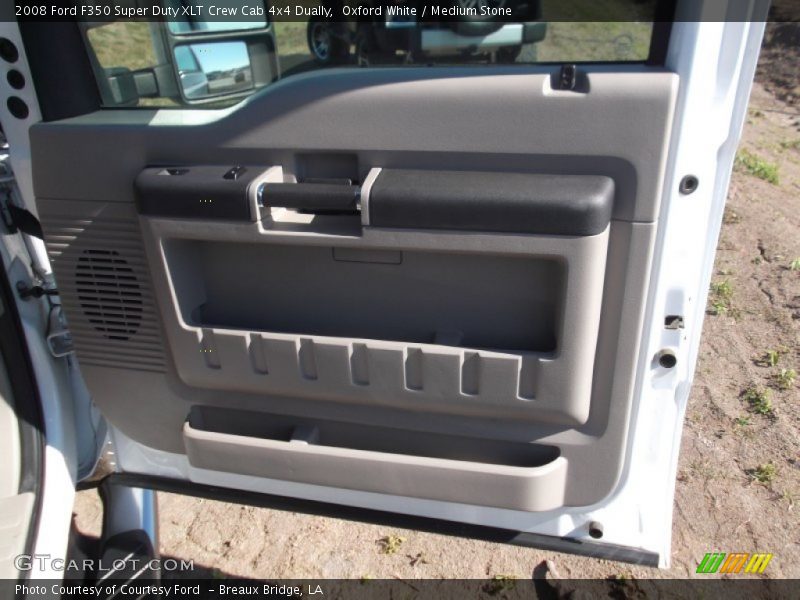Oxford White / Medium Stone 2008 Ford F350 Super Duty XLT Crew Cab 4x4 Dually