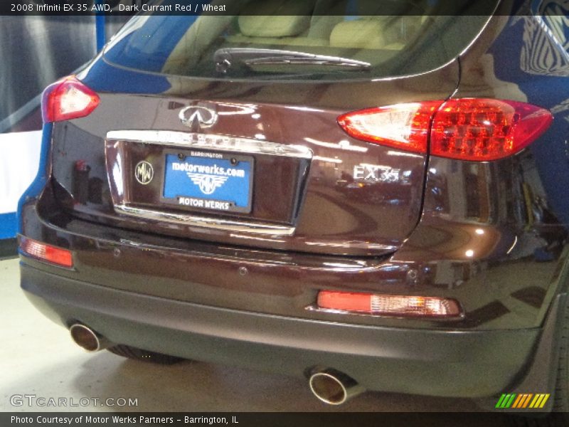 Dark Currant Red / Wheat 2008 Infiniti EX 35 AWD